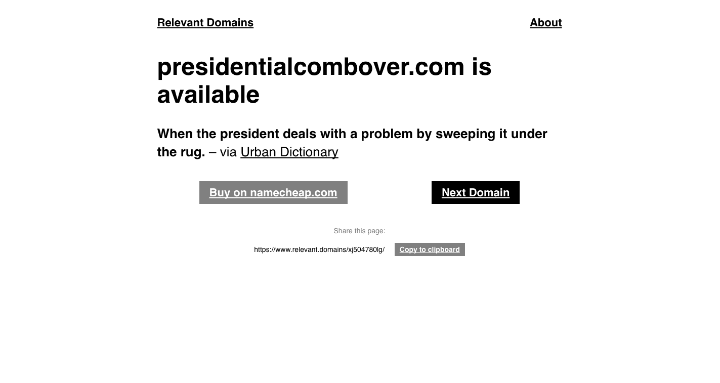 Scraping the internet for relevant domains